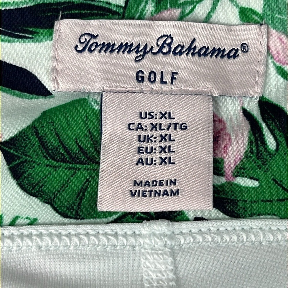 Tommy Bahama EUC Golf Skort Womens XL Pink Green Tropical Floral Hibiscus Ruffle - Picture 3 of 7